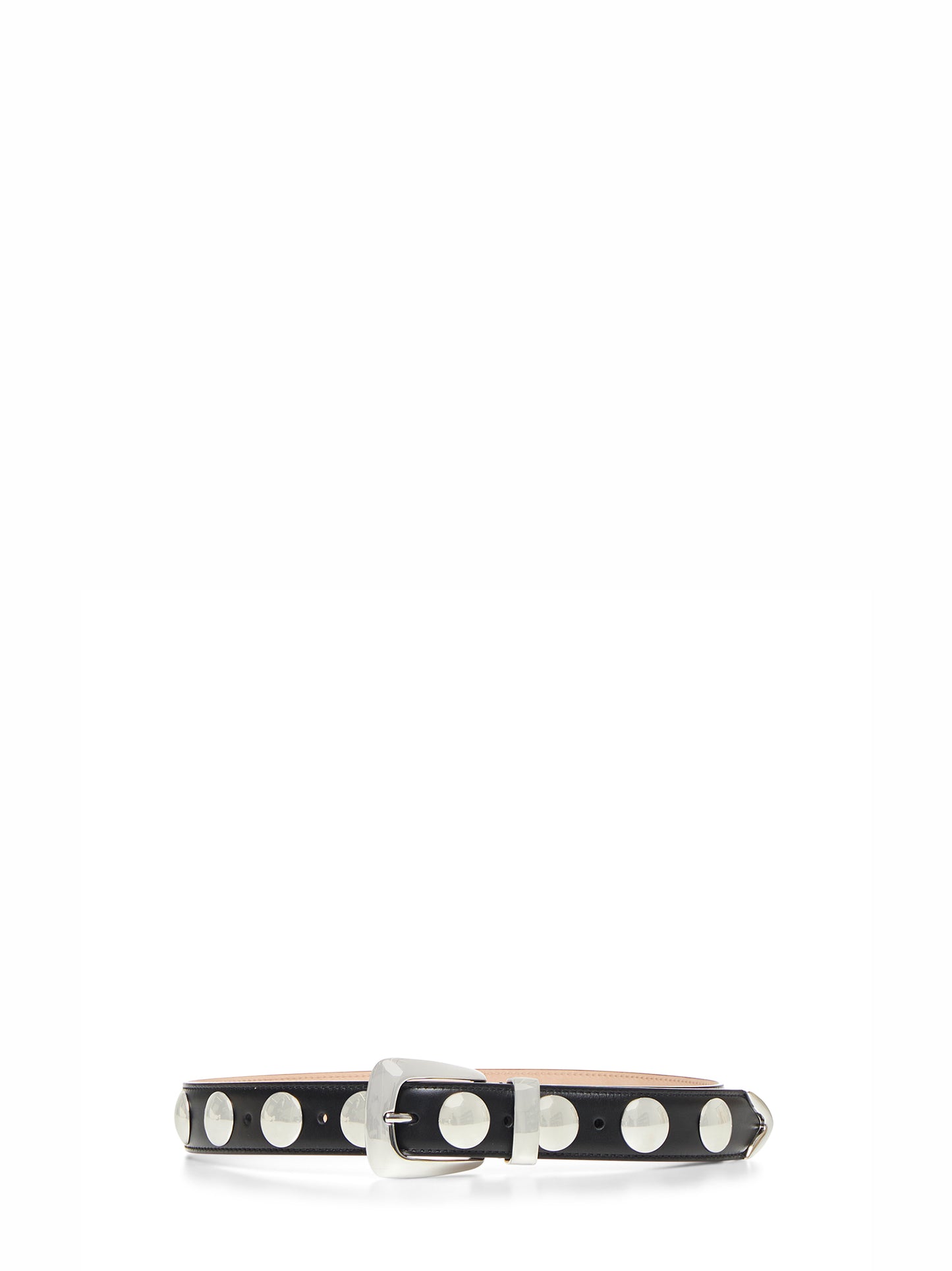 Black leather Benny belt with studs