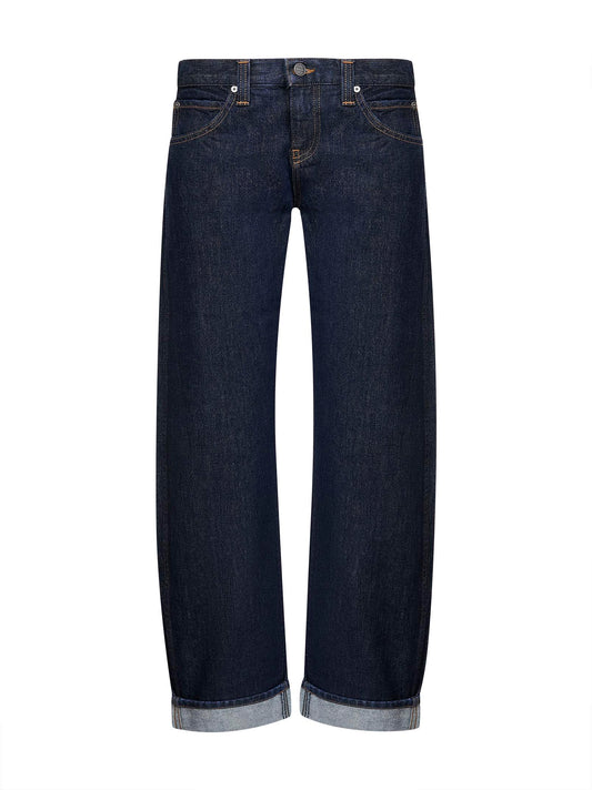 Blue denim Karo low-rise jeans