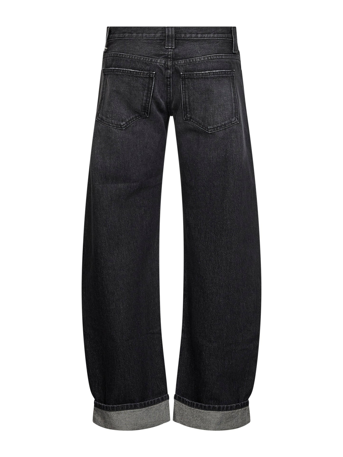 Black denim Karo low-rise cuffed jeans