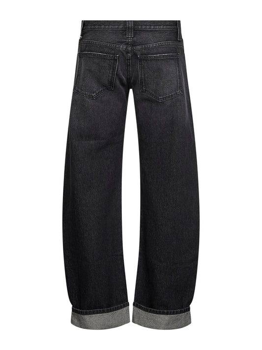 Black denim Karo low-rise cuffed jeans