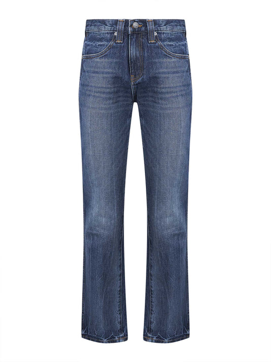 Blue denim Farley straight-leg jeans