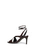 Dark brown glazed leather Liria sandals