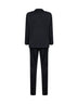 Navy blue virgin wool single-breasted suit