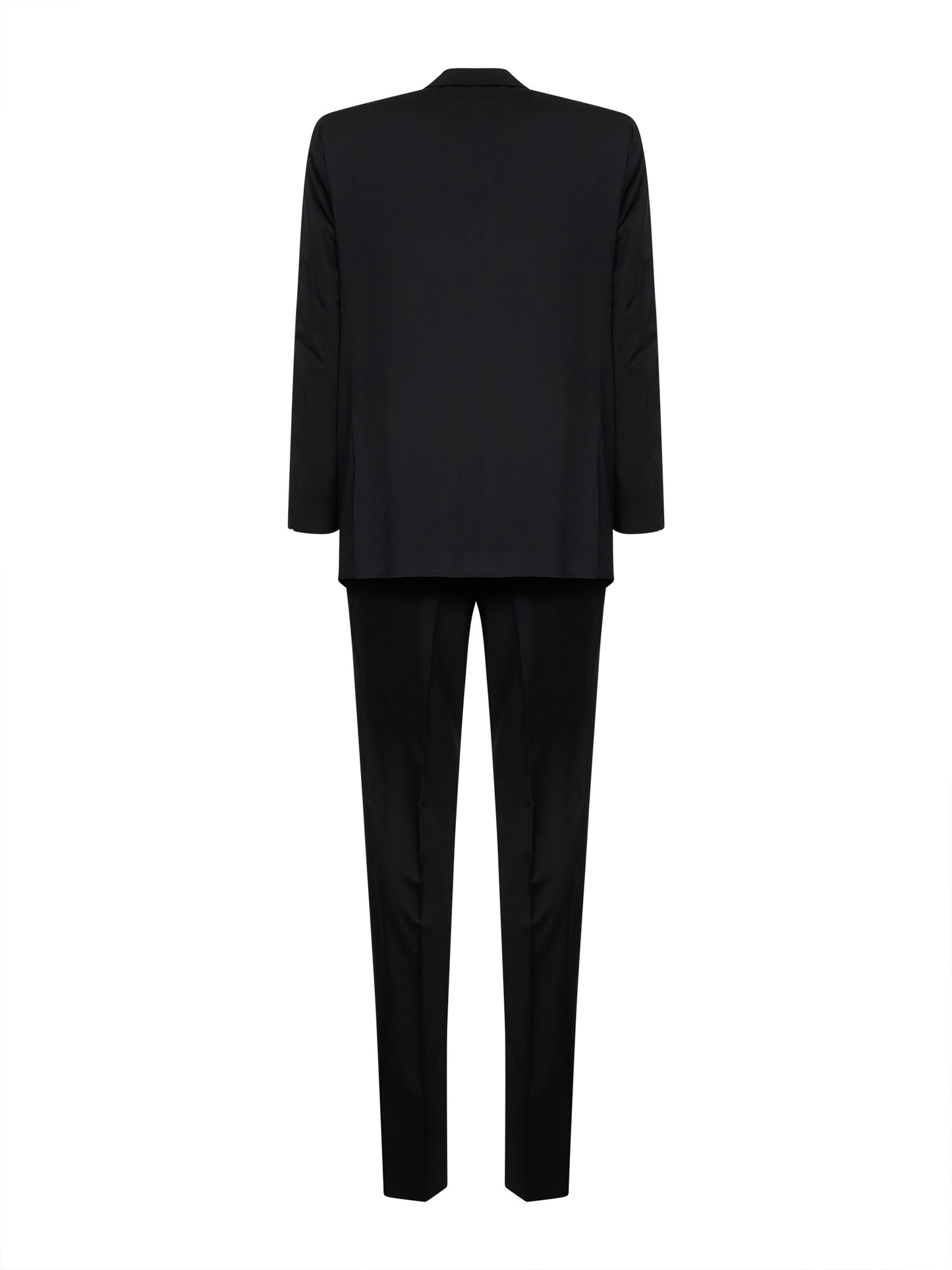 Black virgin wool single-breasted suit