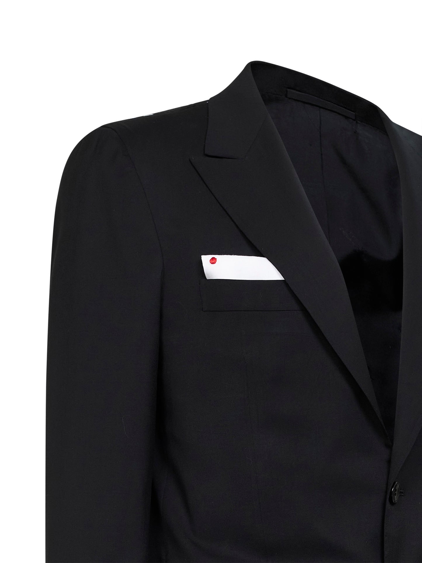 Black virgin wool single-breasted suit