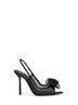 Black mesh Rose 100 slingback pumps