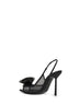 Black mesh Rose 100 slingback pumps
