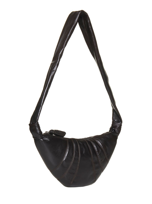 Small Croissant Shoulder Bag in Nappa Leather