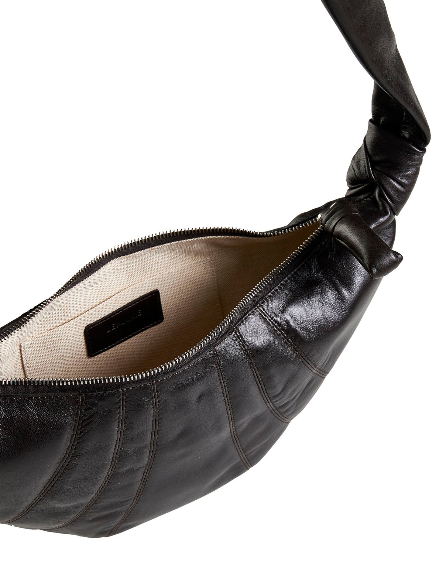 Small Croissant Shoulder Bag in Nappa Leather