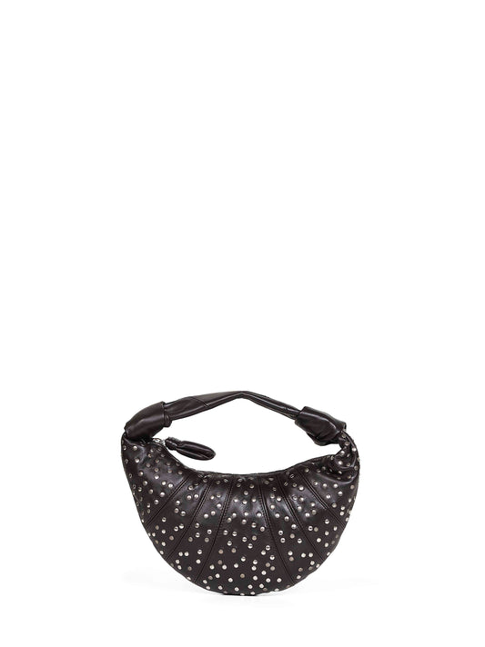 Borsa Studs Dots Mini Fortune Croissant cioccolato scuro