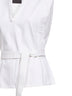 Milk bleached denim belted chasuble