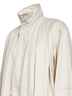 Blouson a pieghe in raso di cotone leggero beige
