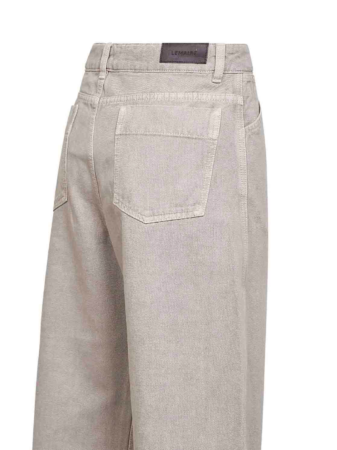 Jeans High Waisted Curved in denim grigio