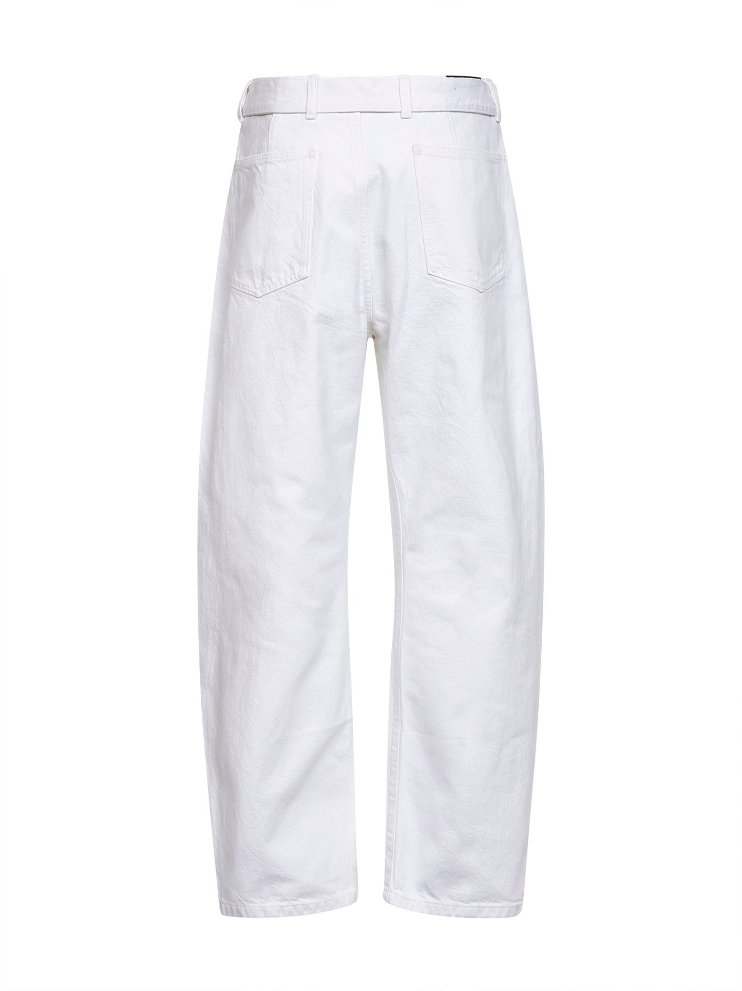 Pantaloni Twisted con cintura in denim latte