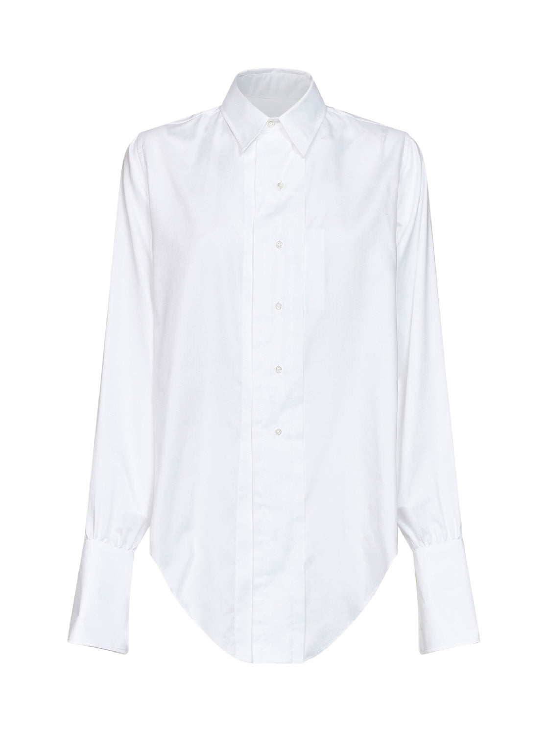 White cotton poplin shirt