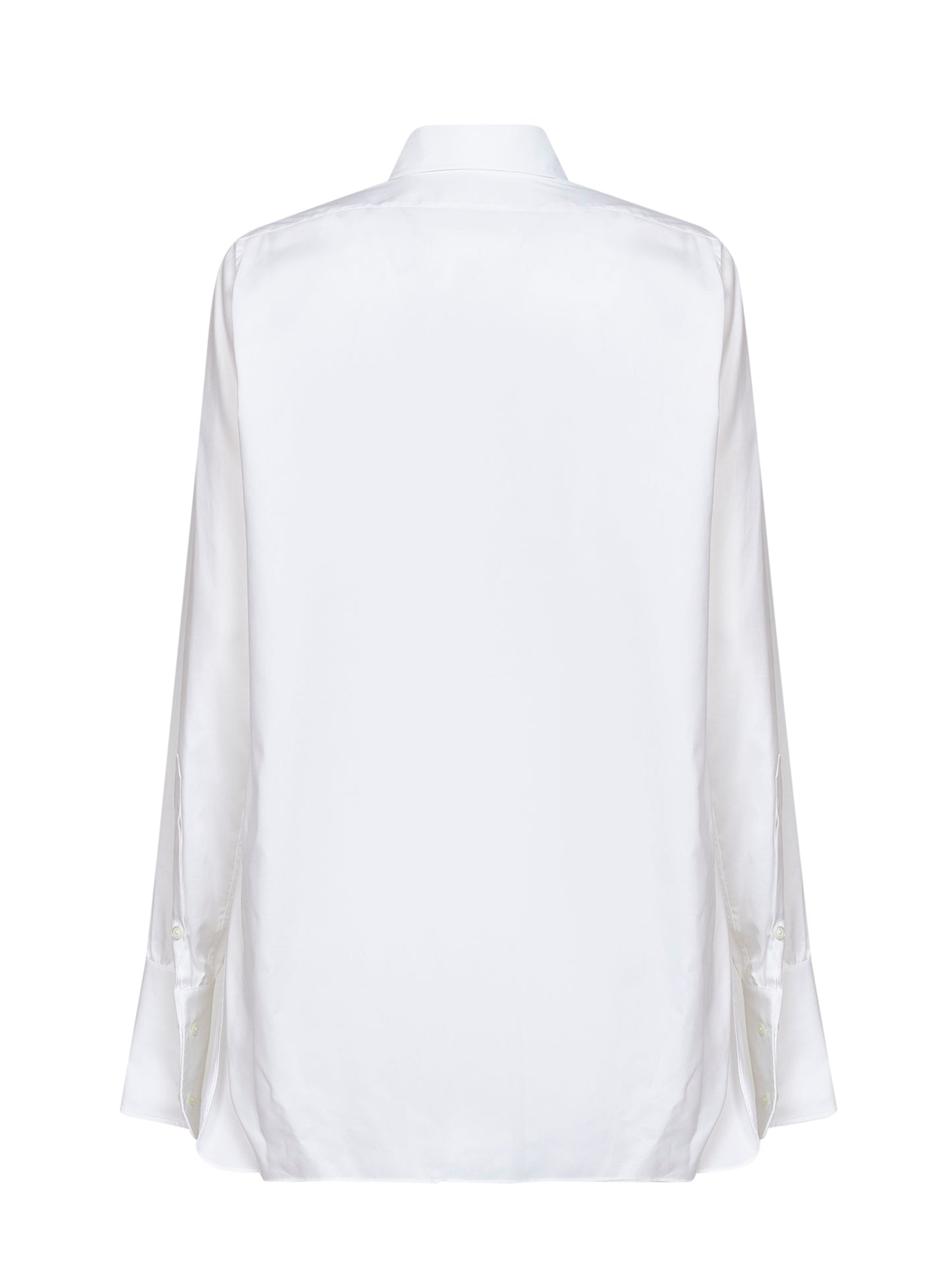 White cotton poplin shirt