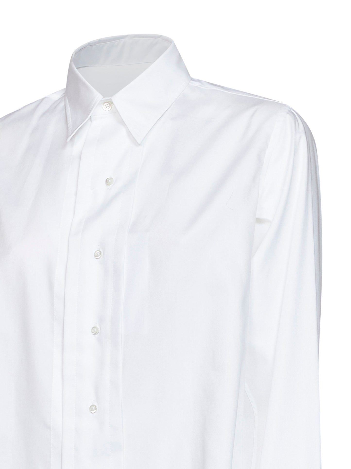 White cotton poplin shirt