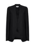 Giacca minimal in lana vergine nera