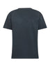 Washed indigo cotton reverse logo T-shirt