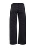 Jeans boyfriend in denim di cotone nero
