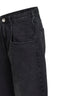 Jeans boyfriend in denim di cotone nero
