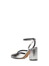 Silver Tabi heeled sandal pumps