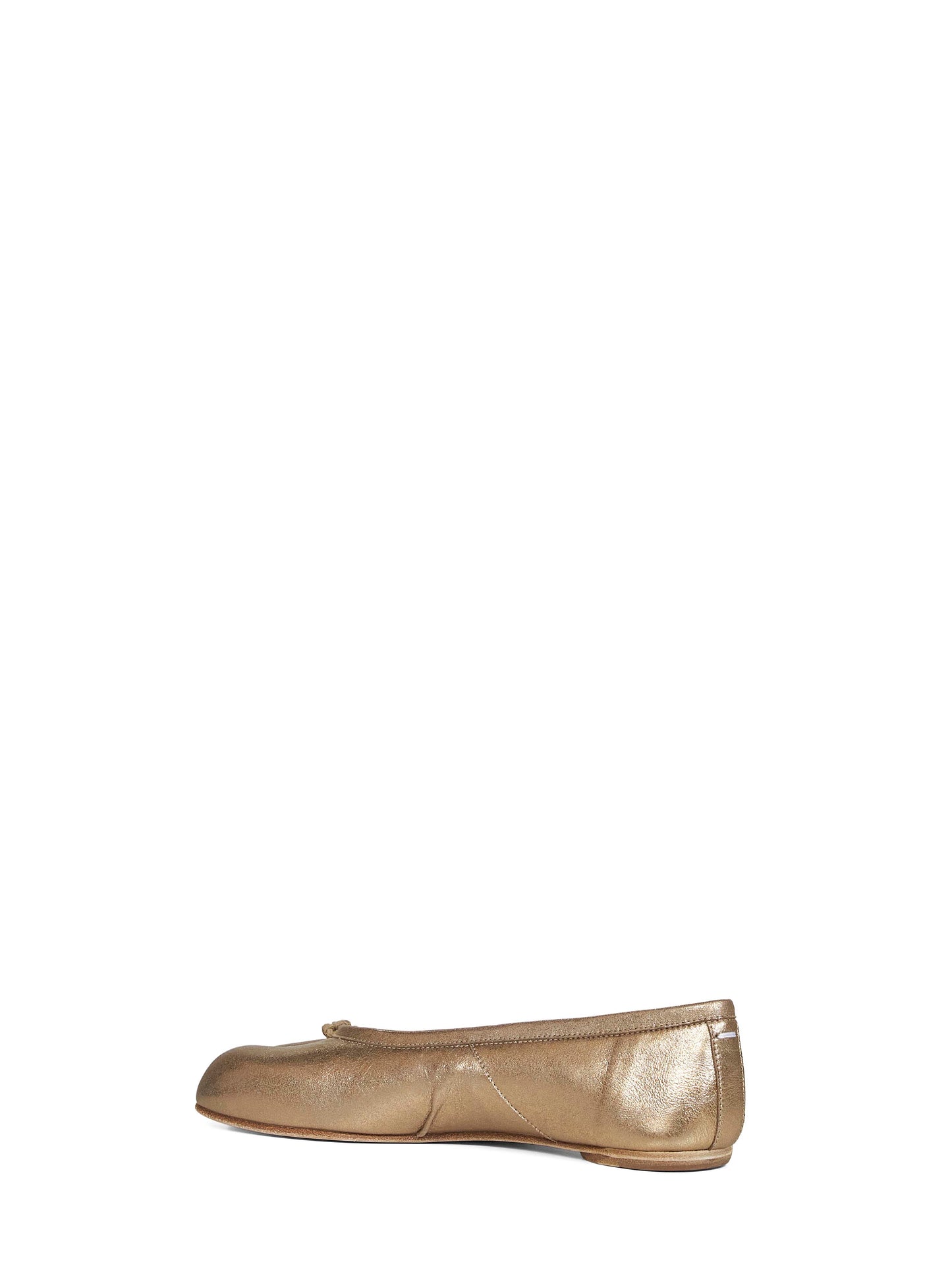 Gold metallic leather Tabi New ballet flats