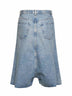 Bermuda in denim di cotone blu ghiaccio