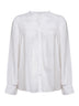 Blusa Plalia in voile arricciato bianco
