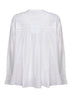 Blusa Plalia in voile arricciato bianco