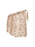 Beige printed muslin Loeva one-shoulder top