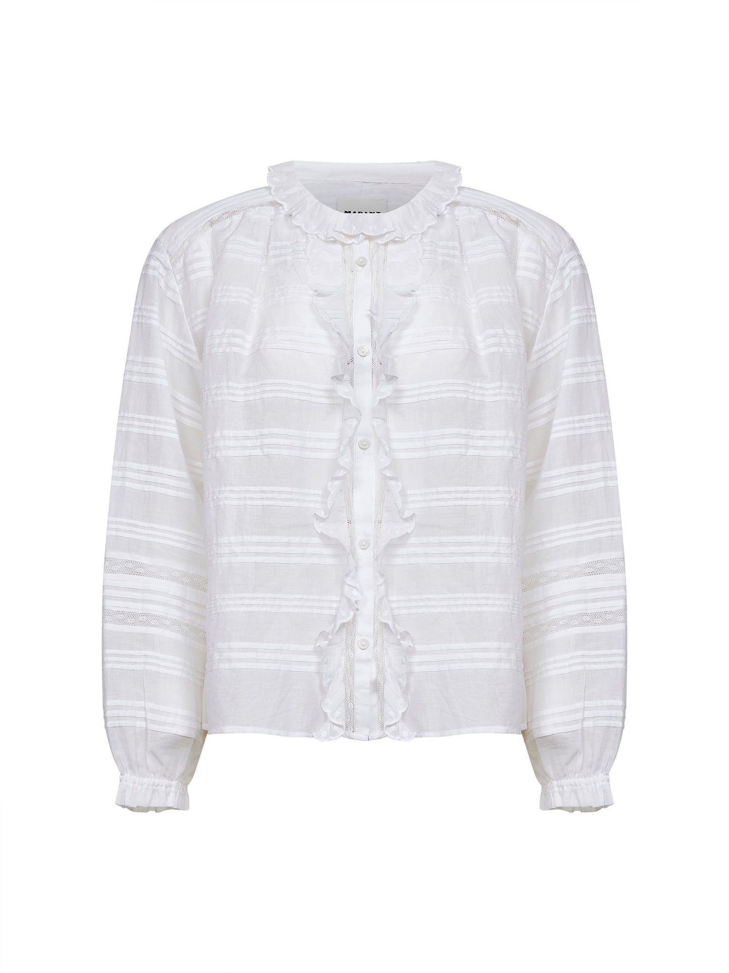 White cotton and lace Peline blouse