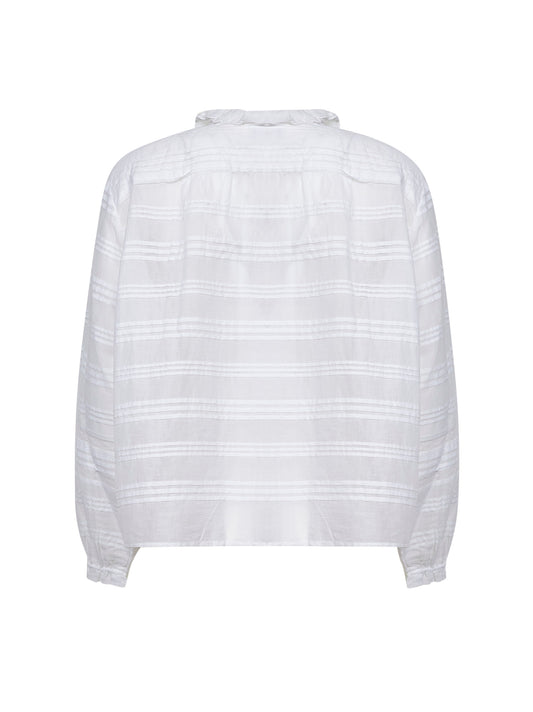 White cotton and lace Peline blouse