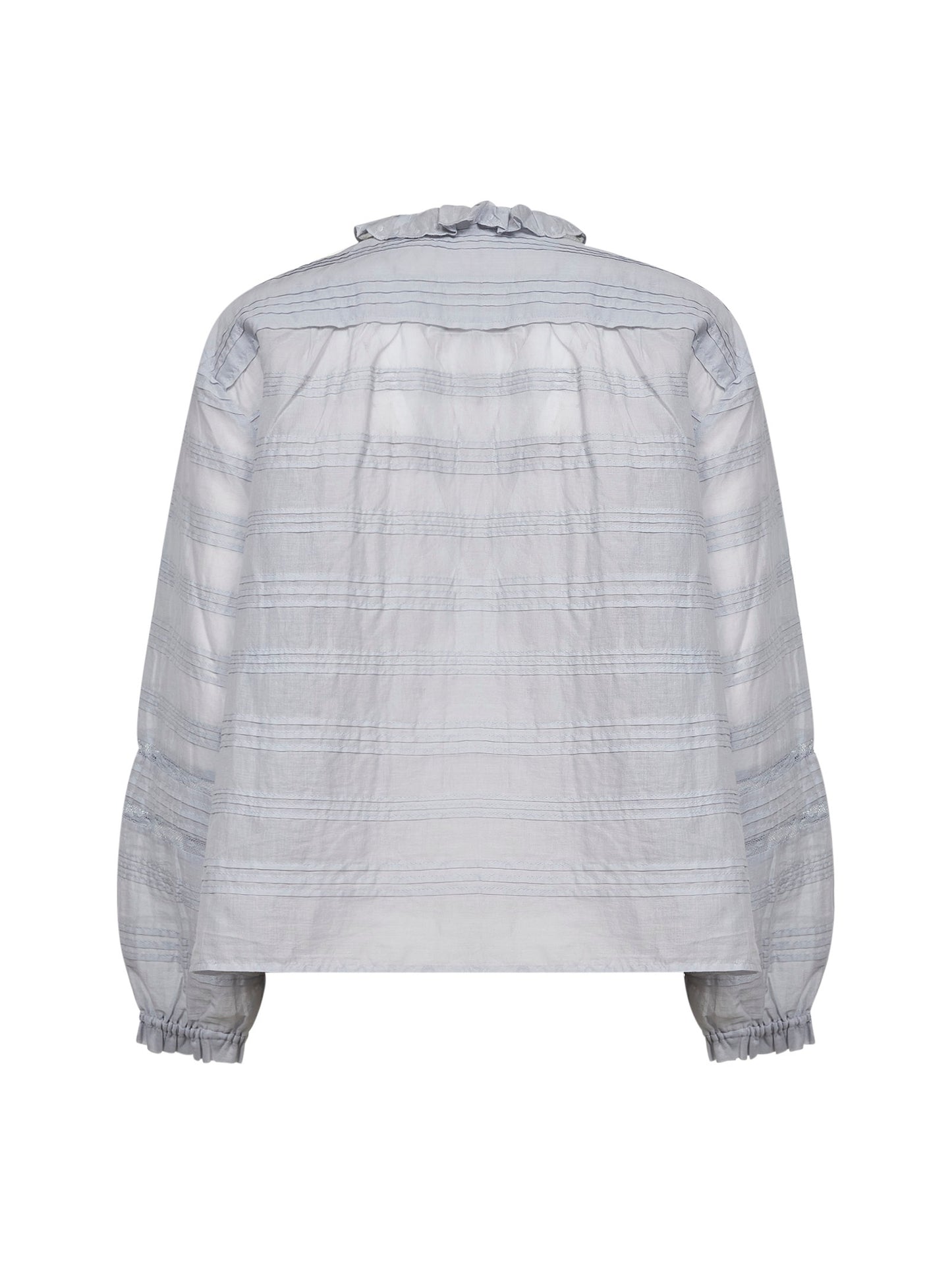 Blusa Peline in cotone e pizzo azzurro