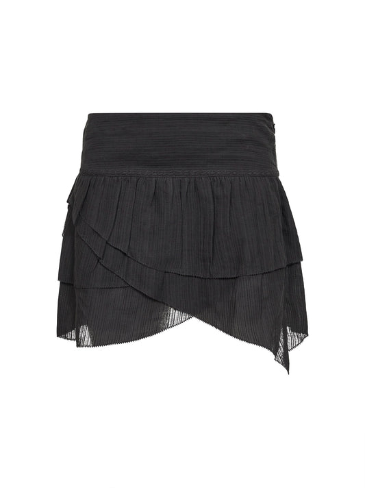 Black voile Dejha mini skirt