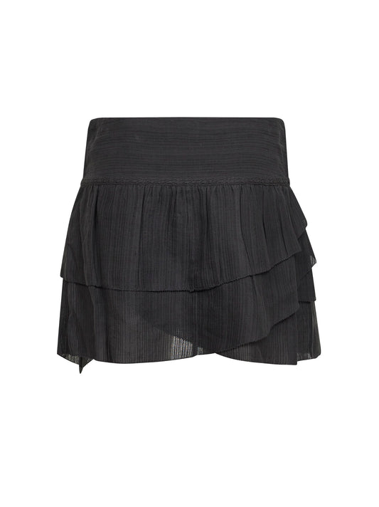 Black voile Dejha mini skirt