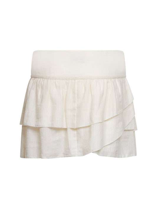 Ecru gauze Dejha mini skirt