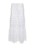 White cotton and lace Paoline long skirt