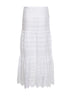 White cotton and lace Paoline long skirt