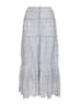 Light blue cotton and lace Paoline long skirt