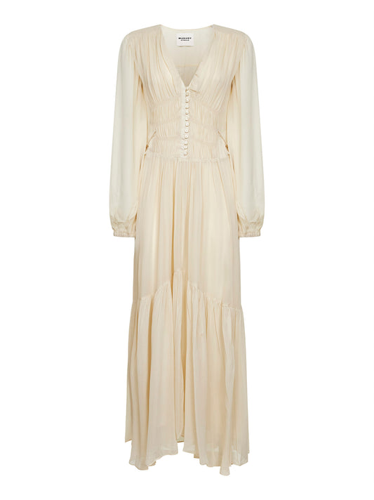 Ecru muslin Briane maxi dress