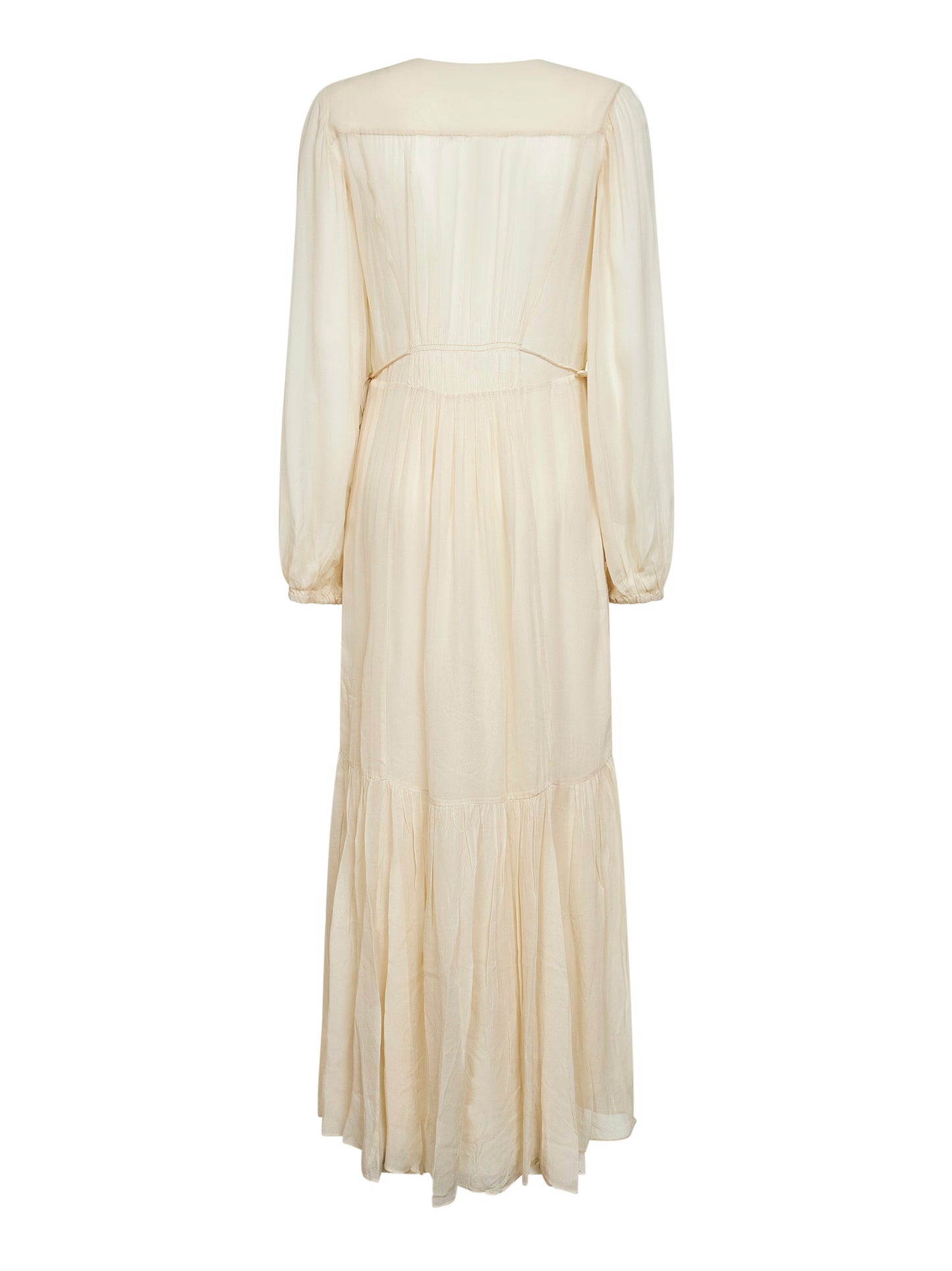 Abito lungo Briane in mussola ecrù<BR/>