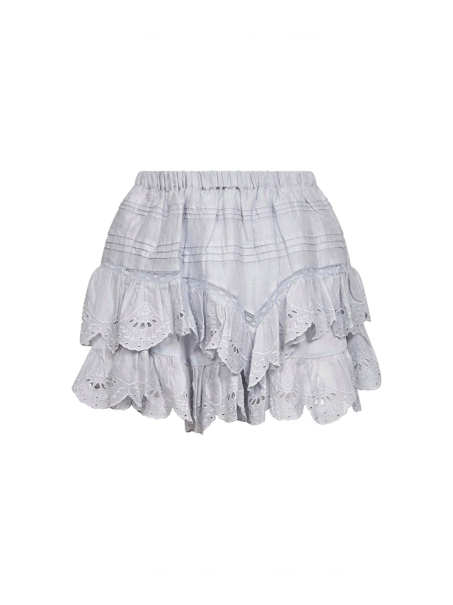Light blue cotton and lace Jocadia shorts