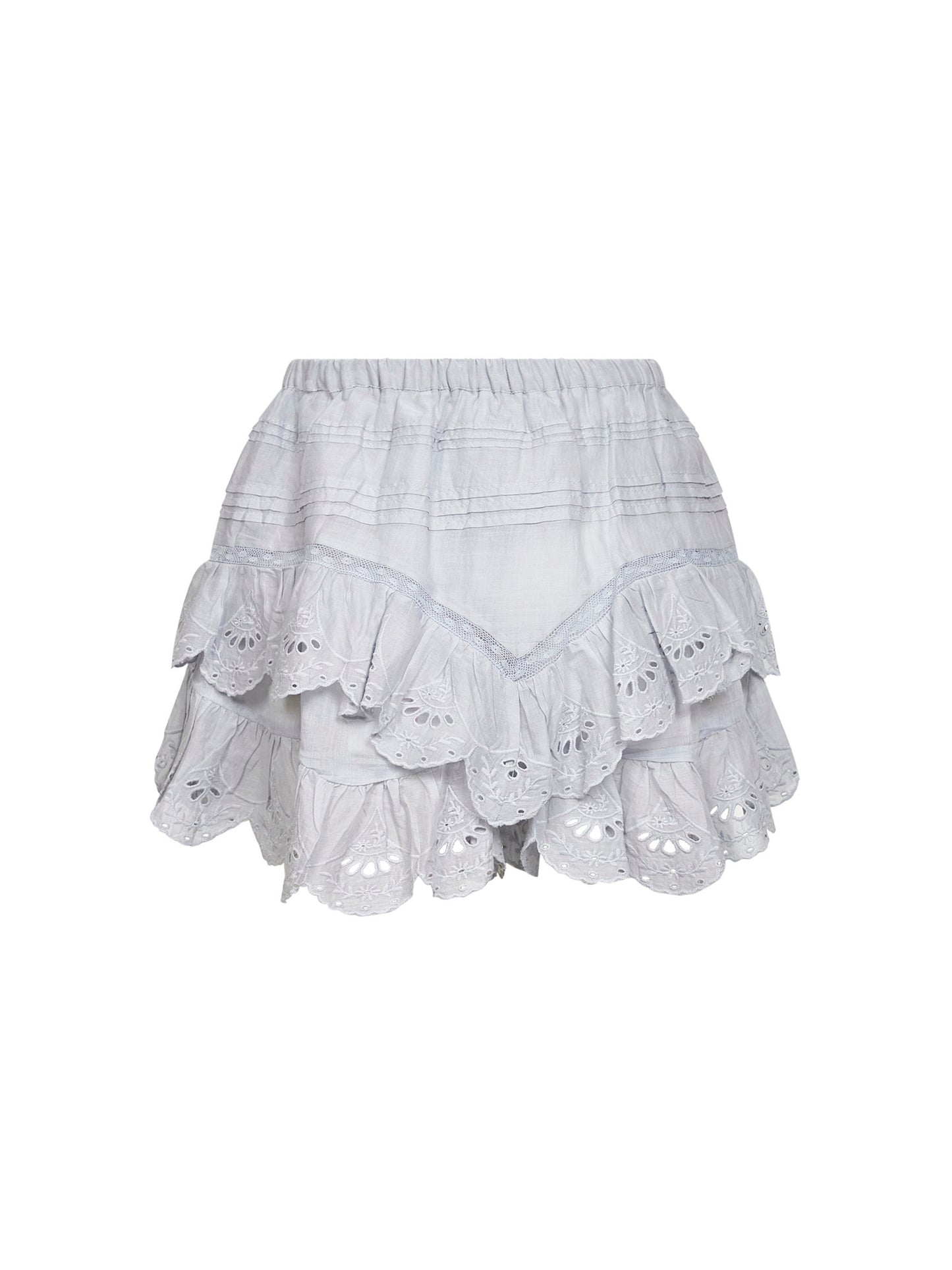 Light blue cotton and lace Jocadia shorts