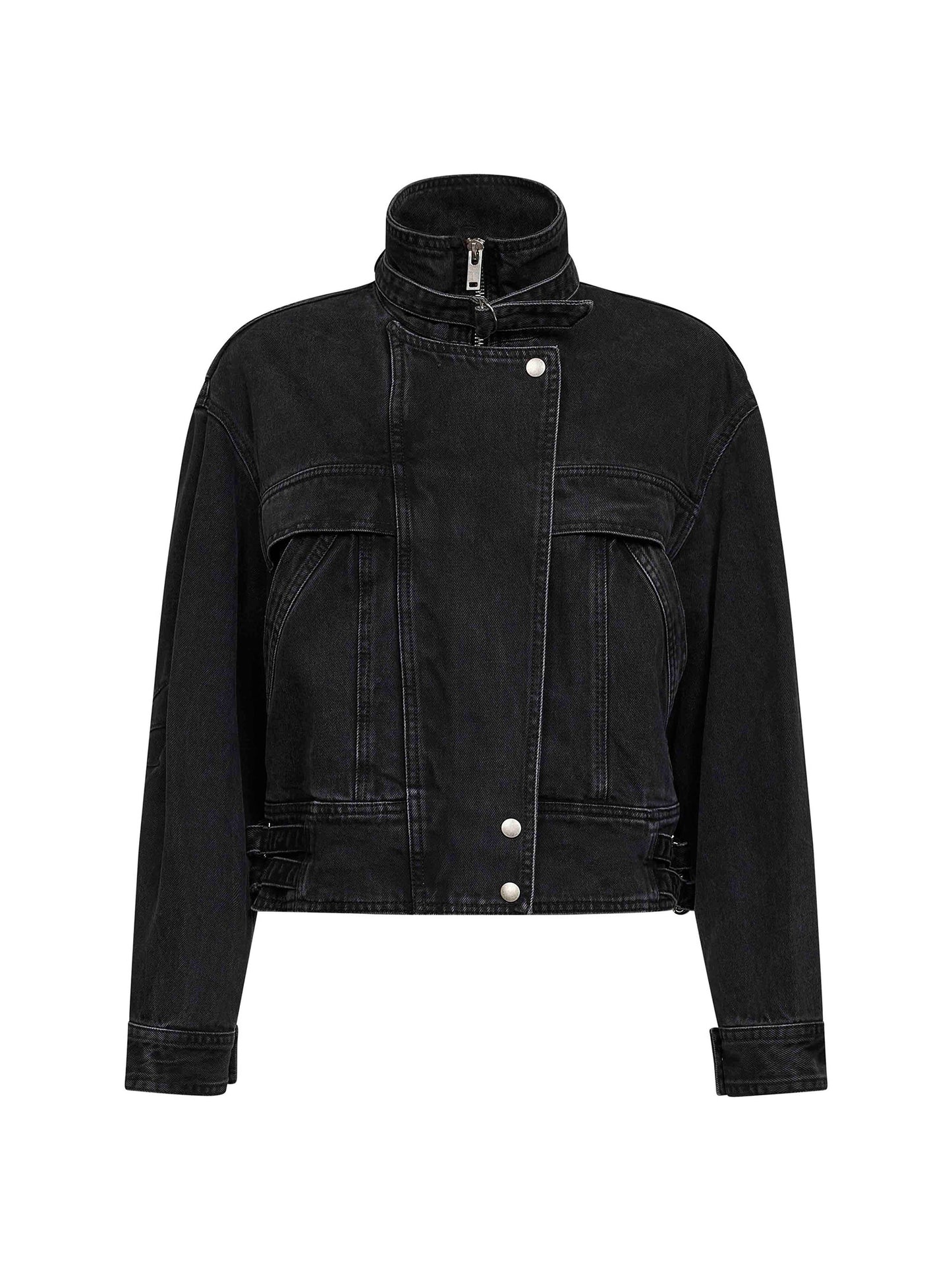 Black faded denim Joseline jacket