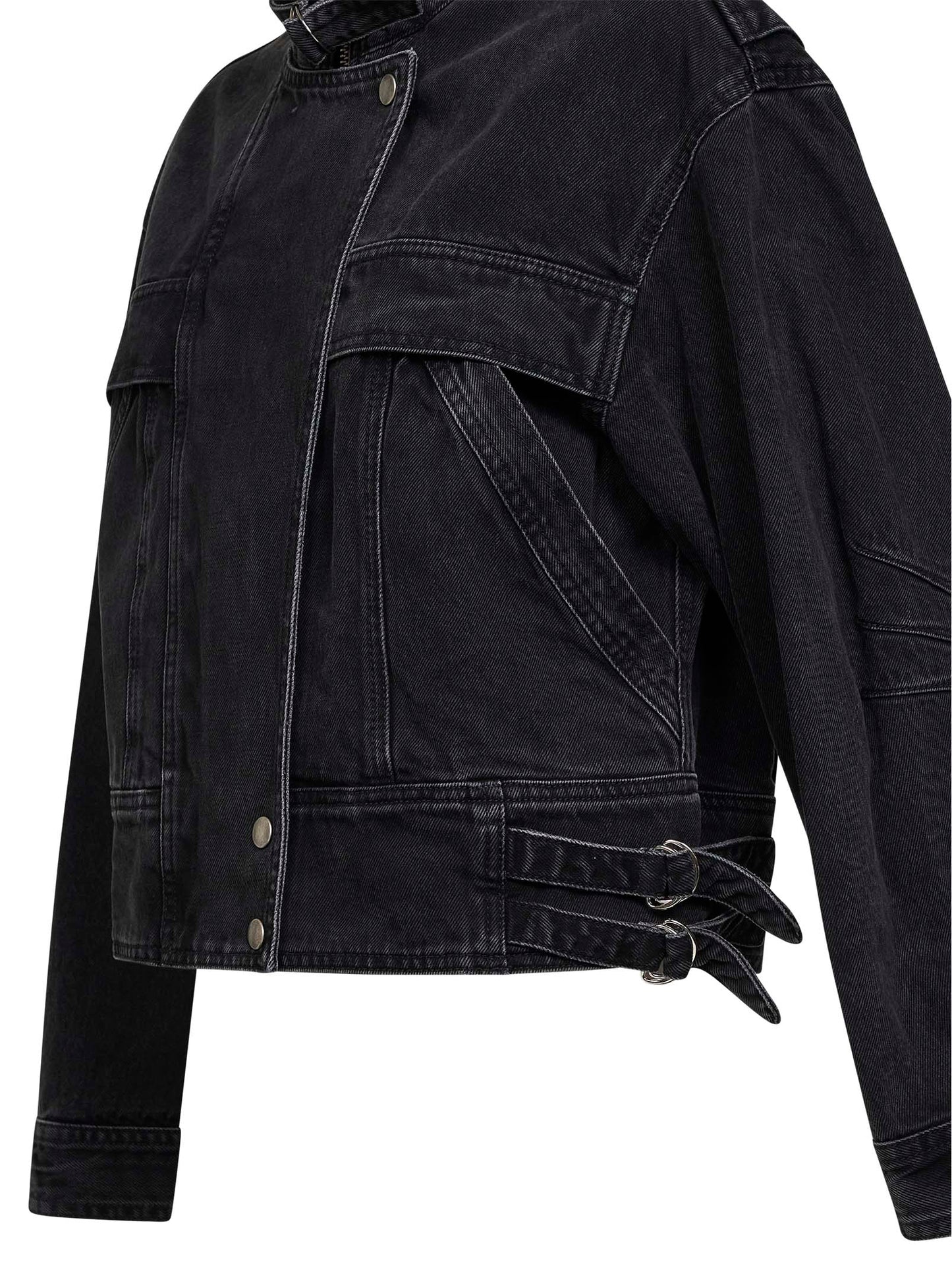 Black faded denim Joseline jacket