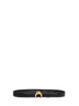Cintura media Moon in pelle di vitello lucida nera<BR/>