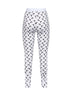 Optical white Moon print recycled jersey leggings