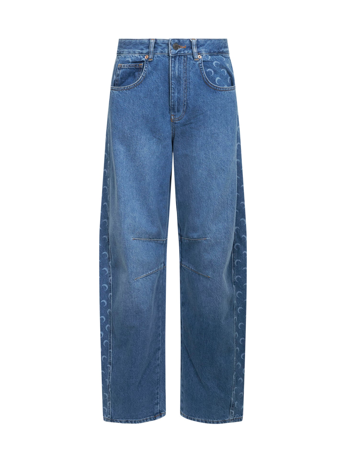 Light blue denim Moon Laser baggy jeans