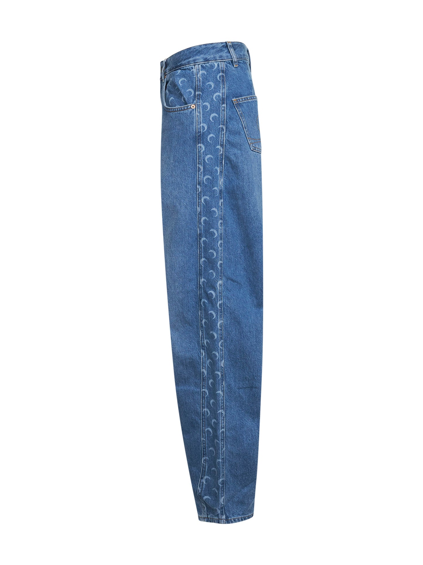 Light blue denim Moon Laser baggy jeans